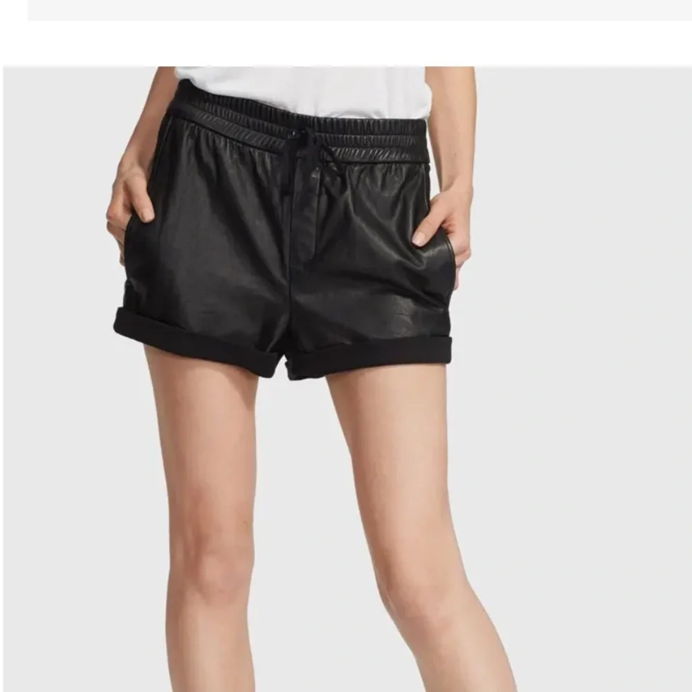 Helmut Lang Leather Panel Shorts - Picture 1 of 8